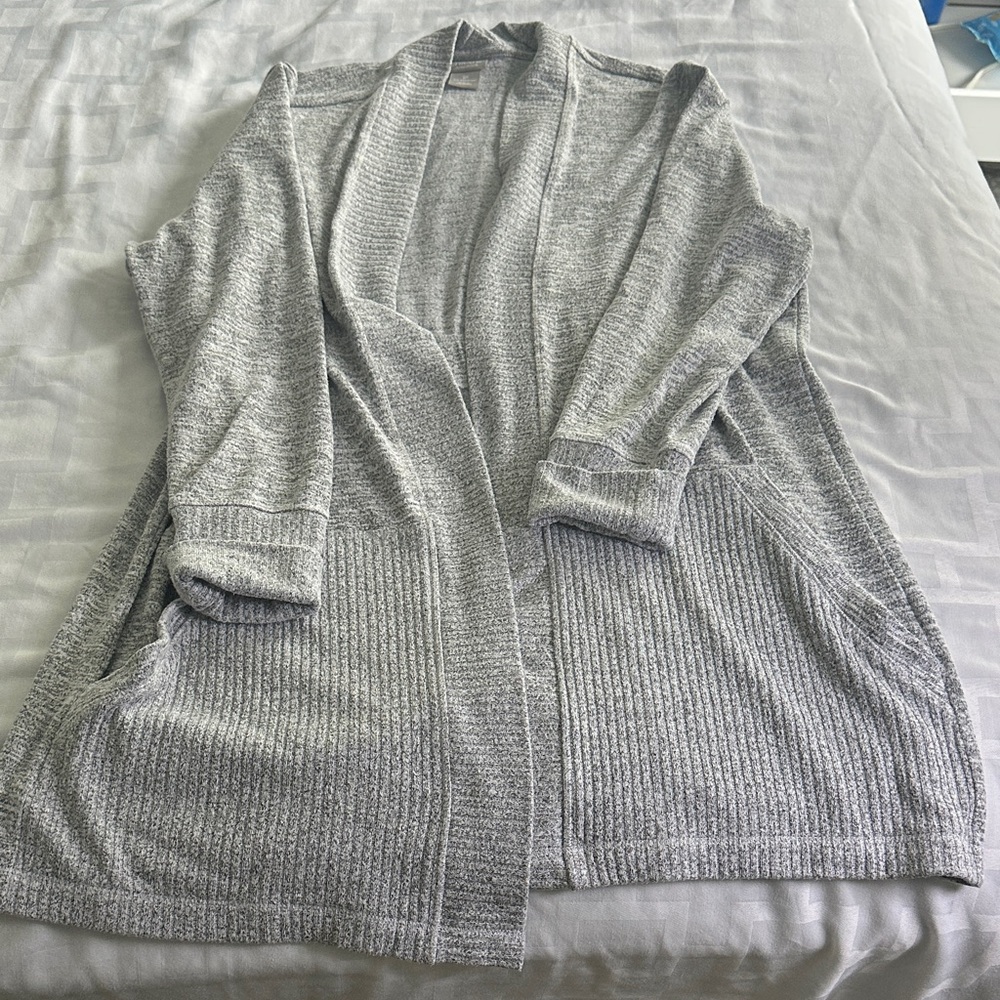 Gray Women's Open Front Cardigan Sweater